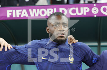 2022-11-30 - Dayot Upamecano of France during the FIFA World Cup 2022, Group D football match between Tunisia and France on November 30, 2022 at Education City Stadium in Doha, Qatar - FOOTBALL - WORLD CUP 2022 - TUNISIA V FRANCE - FIFA WORLD CUP - SOCCER