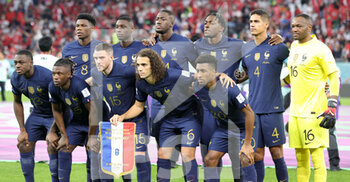 2022-11-30 - Team of France during the FIFA World Cup 2022, Group D football match between Tunisia and France on November 30, 2022 at Education City Stadium in Doha, Qatar - FOOTBALL - WORLD CUP 2022 - TUNISIA V FRANCE - FIFA WORLD CUP - SOCCER
