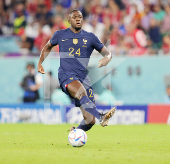 2022-11-30 - Ibrahima Konate of France during the FIFA World Cup 2022, Group D football match between Tunisia and France on November 30, 2022 at Education City Stadium in Doha, Qatar - FOOTBALL - WORLD CUP 2022 - TUNISIA V FRANCE - FIFA WORLD CUP - SOCCER