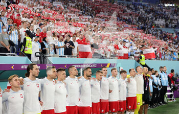 2022-11-30 - Poland fans during the FIFA World Cup 2022, Group C football match between Poland and Argentina on November 30, 2022 at Stadium 974 in Doha, Qatar - FOOTBALL - WORLD CUP 2022 - POLAND V ARGENTINA - FIFA WORLD CUP - SOCCER