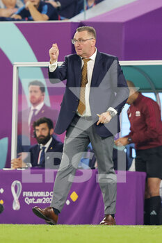 2022-11-30 - Head coach Czeslaw Michniewicz of Poland during the FIFA World Cup 2022, Group C football match between Poland and Argentina on November 30, 2022 at Stadium 974 in Doha, Qatar - FOOTBALL - WORLD CUP 2022 - POLAND V ARGENTINA - FIFA WORLD CUP - SOCCER