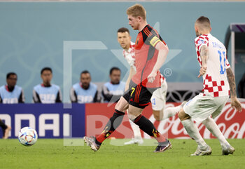2022-12-01 - Kevin De Bruyne of Belgium during the FIFA World Cup 2022, Group F football match between Croatia and Belgium on December 1, 2022 at Ahmad Bin Ali Stadium in Ar-Rayyan, Qatar - FOOTBALL - WORLD CUP 2022 - CROATIA V BELGIUM - FIFA WORLD CUP - SOCCER