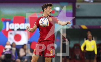 2022-12-01 - Pau Torres of Spain during the FIFA World Cup 2022, Group E football match between Japan and Spain on December 1, 2022 at Khalifa International Stadium in Ar-Rayyan, Qatar - FOOTBALL - WORLD CUP 2022 - JAPAN V SPAIN - FIFA WORLD CUP - SOCCER