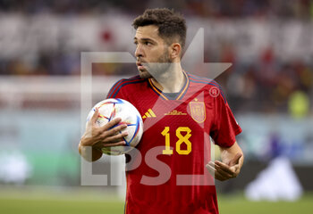 2022-12-01 - Jordi Alba of Spain during the FIFA World Cup 2022, Group E football match between Japan and Spain on December 1, 2022 at Khalifa International Stadium in Ar-Rayyan, Qatar - FOOTBALL - WORLD CUP 2022 - JAPAN V SPAIN - FIFA WORLD CUP - SOCCER