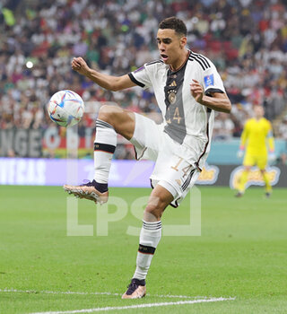 2022-12-01 - Jamal Musiala of Germany during the FIFA World Cup 2022, Group E football match between Costa Rica and Germany on December 1, 2022 at Al Bayt Stadium in Al Khor, Qatar - FOOTBALL - WORLD CUP 2022 - COSTA RICA V GERMANY - FIFA WORLD CUP - SOCCER