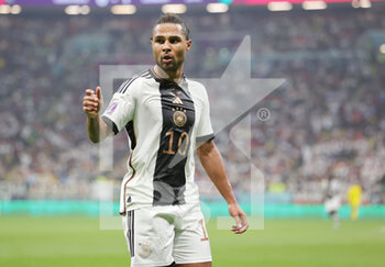 2022-12-01 - Serge Gnabry of Germany celebrates his goal 0-1 during the FIFA World Cup 2022, Group E football match between Costa Rica and Germany on December 1, 2022 at Al Bayt Stadium in Al Khor, Qatar - FOOTBALL - WORLD CUP 2022 - COSTA RICA V GERMANY - FIFA WORLD CUP - SOCCER