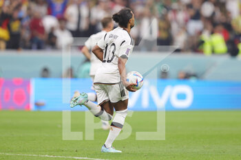 2022-12-01 - Serge Gnabry of Germany celebrates his goal 0-1 during the FIFA World Cup 2022, Group E football match between Costa Rica and Germany on December 1, 2022 at Al Bayt Stadium in Al Khor, Qatar - FOOTBALL - WORLD CUP 2022 - COSTA RICA V GERMANY - FIFA WORLD CUP - SOCCER
