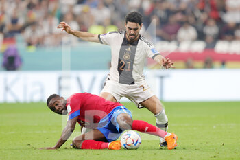 2022-12-01 - Ilkay Gundegan of Germany and Joel Campbell of Costa Rica during the FIFA World Cup 2022, Group E football match between Costa Rica and Germany on December 1, 2022 at Al Bayt Stadium in Al Khor, Qatar - FOOTBALL - WORLD CUP 2022 - COSTA RICA V GERMANY - FIFA WORLD CUP - SOCCER