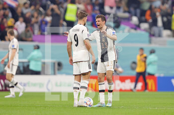 2022-12-01 - Niclas Fullkrug, Thomas Muller of Germany during the FIFA World Cup 2022, Group E football match between Costa Rica and Germany on December 1, 2022 at Al Bayt Stadium in Al Khor, Qatar - FOOTBALL - WORLD CUP 2022 - COSTA RICA V GERMANY - FIFA WORLD CUP - SOCCER