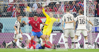 2022-12-01 - Juan Pablo Vargas of Costa Rica scores the 2-1 goal, Manuel Neuer of Germany during the FIFA World Cup 2022, Group E football match between Costa Rica and Germany on December 1, 2022 at Al Bayt Stadium in Al Khor, Qatar - FOOTBALL - WORLD CUP 2022 - COSTA RICA V GERMANY - FIFA WORLD CUP - SOCCER