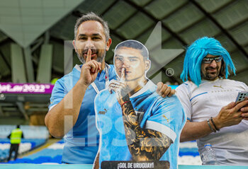 02/12/2022 - Uruguay fans during the FIFA World Cup 2022, Group H football match between Ghana and Uruguay on December 2, 2022 at Al-Janoub Stadium in Al-Wakrah, Qatar - FOOTBALL - WORLD CUP 2022 - GHANA V URUGUAY - FIFA MONDIALI - CALCIO