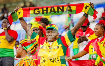 02/12/2022 - Ghana fans during the FIFA World Cup 2022, Group H football match between Ghana and Uruguay on December 2, 2022 at Al-Janoub Stadium in Al-Wakrah, Qatar - FOOTBALL - WORLD CUP 2022 - GHANA V URUGUAY - FIFA MONDIALI - CALCIO