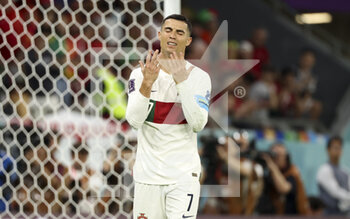2022-12-02 - Cristiano Ronaldo of Portugal reacts after missing a goal during the FIFA World Cup 2022, Group H football match between Korea Republic and Portugal on December 2, 2022 at Education City Stadium in Doha, Qatar - FOOTBALL - WORLD CUP 2022 - KOREA REPUBLIC V PORTUGAL - FIFA WORLD CUP - SOCCER
