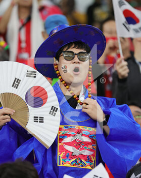 2022-12-02 - Korea Republic fan during the FIFA World Cup 2022, Group H football match between Korea Republic and Portugal on December 2, 2022 at Education City Stadium in Doha, Qatar - FOOTBALL - WORLD CUP 2022 - KOREA REPUBLIC V PORTUGAL - FIFA WORLD CUP - SOCCER
