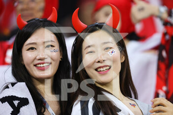 2022-12-02 - Korea Republic fans during the FIFA World Cup 2022, Group H football match between Korea Republic and Portugal on December 2, 2022 at Education City Stadium in Doha, Qatar - FOOTBALL - WORLD CUP 2022 - KOREA REPUBLIC V PORTUGAL - FIFA WORLD CUP - SOCCER