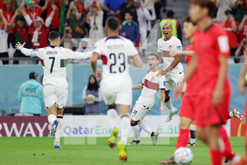 2022-12-02 - Ricardo Horta of Portugal celebrates his goal 0-1 during the FIFA World Cup 2022, Group H football match between Korea Republic and Portugal on December 2, 2022 at Education City Stadium in Doha, Qatar - FOOTBALL - WORLD CUP 2022 - KOREA REPUBLIC V PORTUGAL - FIFA WORLD CUP - SOCCER