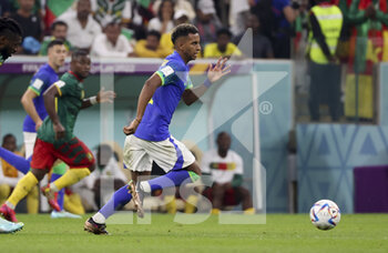 2022-12-02 - Rodrygo Silva de Goes of Brazil during the FIFA World Cup 2022, Group G football match between Cameroon and Brazil on December 2, 2022 at Lusail Stadium in Al Daayen, Qatar - FOOTBALL - WORLD CUP 2022 - CAMEROON V BRAZIL - FIFA WORLD CUP - SOCCER