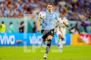 2022-12-03 - Darwin Nunez (11) of Uruguay during the FIFA World Cup 2022, Group H football match between Ghana and Uruguay on December 2, 2022 at Al-Janoub Stadium in Al-Wakrah, Qatar - FOOTBALL - WORLD CUP 2022 - GHANA V URUGUAY - FIFA WORLD CUP - SOCCER