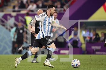 2022-12-03 - Lionel Messi of Argentina during the FIFA World Cup 2022, Round of 16 football match between Argentina and Australia on December 3, 2022 at Ahmad Bin Ali Stadium in Al Rayyan, Qatar - FOOTBALL - WORLD CUP 2022 - 1/8 - ARGENTINA V AUSTRALIA - FIFA WORLD CUP - SOCCER