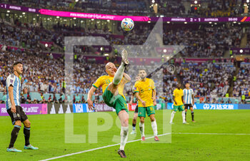 2022-12-04 - Aaron Mooy (13) of Australia during the FIFA World Cup 2022, Round of 16 football match between Argentina and Australia on December 3, 2022 at Ahmad Bin Ali Stadium in Al Rayyan, Qatar - FOOTBALL - WORLD CUP 2022 - 1/8 - ARGENTINA V AUSTRALIA - FIFA WORLD CUP - SOCCER