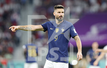 2022-12-04 - Olivier Giroud of France during the FIFA World Cup 2022, Round of 16 football match between France and Poland on December 4, 2022 at Al Thumama Stadium in Doha, Qatar - FOOTBALL - WORLD CUP 2022 - 1/8 - FRANCE V POLAND - FIFA WORLD CUP - SOCCER