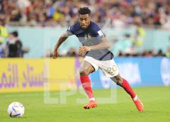 2022-12-04 - Kingsley Coman of France during the FIFA World Cup 2022, Round of 16 football match between France and Poland on December 4, 2022 at Al Thumama Stadium in Doha, Qatar - FOOTBALL - WORLD CUP 2022 - 1/8 - FRANCE V POLAND - FIFA WORLD CUP - SOCCER