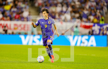 2022-12-05 - Kaoru Mitoma (9) of Japan during the FIFA World Cup 2022, Round of 16 football match between Japan and Croatia on December 5, 2022 at Al-Janoub Stadium in Al-Wakrah, Qatar - FOOTBALL - WORLD CUP 2022 - 1/8 - JAPAN V CROATIA - FIFA WORLD CUP - SOCCER
