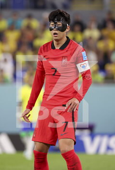 2022-12-05 - Son Heung-Min of South Korea during the FIFA World Cup 2022, Round of 16 football match between Brazil and Korea Republic on December 5, 2022 at Stadium 974 in Doha, Qatar - FOOTBALL - WORLD CUP 2022 - 1/8 - BRAZIL V KOREA REPUBLIC - FIFA WORLD CUP - SOCCER