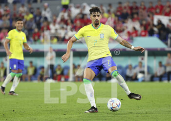 2022-12-05 - Lucas Paqueta of Brazil during the FIFA World Cup 2022, Round of 16 football match between Brazil and Korea Republic on December 5, 2022 at Stadium 974 in Doha, Qatar - FOOTBALL - WORLD CUP 2022 - 1/8 - BRAZIL V KOREA REPUBLIC - FIFA WORLD CUP - SOCCER