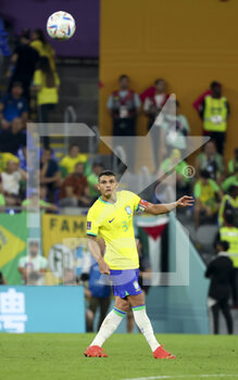 2022-12-05 - Thiago Silva of Brazil during the FIFA World Cup 2022, Round of 16 football match between Brazil and Korea Republic on December 5, 2022 at Stadium 974 in Doha, Qatar - FOOTBALL - WORLD CUP 2022 - 1/8 - BRAZIL V KOREA REPUBLIC - FIFA WORLD CUP - SOCCER