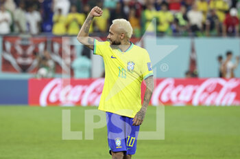 2022-12-05 - Neymar Jr of Brazil celebrates the victory following the FIFA World Cup 2022, Round of 16 football match between Brazil and Korea Republic on December 5, 2022 at Stadium 974 in Doha, Qatar - FOOTBALL - WORLD CUP 2022 - 1/8 - BRAZIL V KOREA REPUBLIC - FIFA WORLD CUP - SOCCER