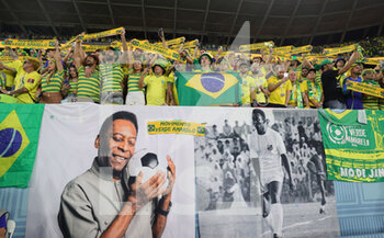 2022-12-05 - Banner to Pele during the FIFA World Cup 2022, Round of 16 football match between Brazil and Korea Republic on December 5, 2022 at Stadium 974 in Doha, Qatar - FOOTBALL - WORLD CUP 2022 - 1/8 - BRAZIL V KOREA REPUBLIC - FIFA WORLD CUP - SOCCER