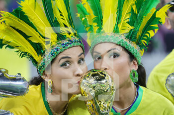 2022-12-05 - Brazil fans during the FIFA World Cup 2022, Round of 16 football match between Brazil and Korea Republic on December 5, 2022 at Stadium 974 in Doha, Qatar - FOOTBALL - WORLD CUP 2022 - 1/8 - BRAZIL V KOREA REPUBLIC - FIFA WORLD CUP - SOCCER
