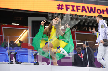2022-12-05 - Izabel GOULART, Kevin TRAPP girlfriend during the FIFA World Cup 2022, Round of 16 football match between Brazil and Korea Republic on December 5, 2022 at Stadium 974 in Doha, Qatar - FOOTBALL - WORLD CUP 2022 - 1/8 - BRAZIL V KOREA REPUBLIC - FIFA WORLD CUP - SOCCER