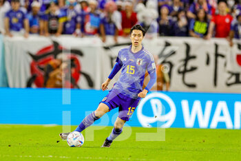 2022-12-06 - Daichi Kamada (15) of Japan during the FIFA World Cup 2022, Round of 16 football match between Japan and Croatia on December 5, 2022 at Al-Janoub Stadium in Al-Wakrah, Qatar - FOOTBALL - WORLD CUP 2022 - 1/8 - JAPAN V CROATIA - FIFA WORLD CUP - SOCCER