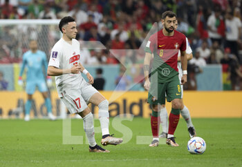 2022-12-06 - Ruben Vargas of Switzerland during the FIFA World Cup 2022, Round of 16 football match between Portugal and Switzerland on December 6, 2022 at Lusail Stadium in Al Daayen, Qatar - FOOTBALL - WORLD CUP 2022 - 1/8 - PORTUGAL V SWITZERLAND - FIFA WORLD CUP - SOCCER