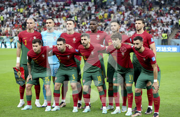 2022-12-06 - Team Portugal poses prior to the FIFA World Cup 2022, Round of 16 football match between Portugal and Switzerland on December 6, 2022 at Lusail Stadium in Al Daayen, Qatar - FOOTBALL - WORLD CUP 2022 - 1/8 - PORTUGAL V SWITZERLAND - FIFA WORLD CUP - SOCCER