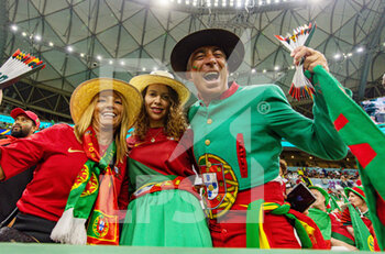 2022-12-06 - Portugal fans during the FIFA World Cup 2022, Round of 16 football match between Portugal and Switzerland on December 6, 2022 at Lusail Stadium in Al Daayen, Qatar - FOOTBALL - WORLD CUP 2022 - 1/8 - PORTUGAL V SWITZERLAND - FIFA WORLD CUP - SOCCER