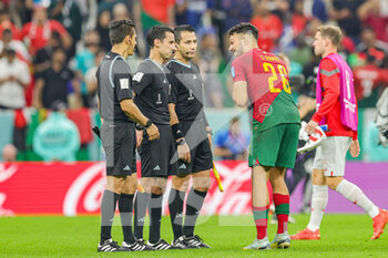 2022-12-06 - Goncalo Ramos (26) of Portugal requests the match ball for scoring a hat trick during the FIFA World Cup 2022, Round of 16 football match between Portugal and Switzerland on December 6, 2022 at Lusail Stadium in Al Daayen, Qatar - FOOTBALL - WORLD CUP 2022 - 1/8 - PORTUGAL V SWITZERLAND - FIFA WORLD CUP - SOCCER