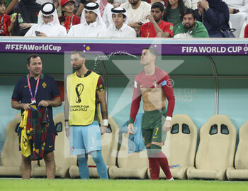 2022-12-06 - Cristiano Ronaldo of Portugal gets ready to enter the match during the FIFA World Cup 2022, Round of 16 football match between Portugal and Switzerland on December 6, 2022 at Lusail Stadium in Al Daayen, Qatar - FOOTBALL - WORLD CUP 2022 - 1/8 - PORTUGAL V SWITZERLAND - FIFA WORLD CUP - SOCCER