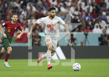 2022-12-06 - Eray Cumart of Switzerland during the FIFA World Cup 2022, Round of 16 football match between Portugal and Switzerland on December 6, 2022 at Lusail Stadium in Al Daayen, Qatar - FOOTBALL - WORLD CUP 2022 - 1/8 - PORTUGAL V SWITZERLAND - FIFA WORLD CUP - SOCCER
