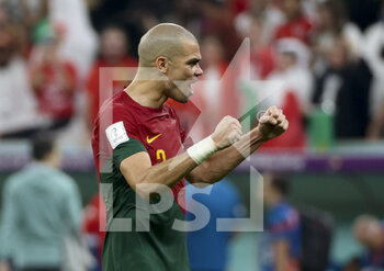2022-12-06 - Pepe of Portugal celebrates the victory following the FIFA World Cup 2022, Round of 16 football match between Portugal and Switzerland on December 6, 2022 at Lusail Stadium in Al Daayen, Qatar - FOOTBALL - WORLD CUP 2022 - 1/8 - PORTUGAL V SWITZERLAND - FIFA WORLD CUP - SOCCER