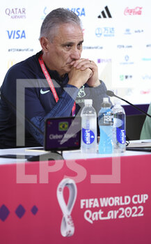 2022-12-08 - Coach of Brazil Tite answers to the media during a press conference at the Qatar National Convention Center QNCC during the FIFA World Cup 2022 on December 8, 2022 in Doha, Qatar - FOOTBALL - WORLD CUP 2022 - MISCS - FIFA WORLD CUP - SOCCER