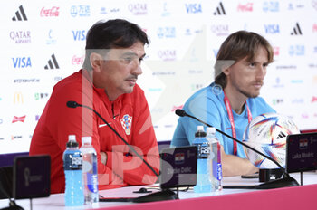 08/12/2022 - Coach of Croatia Zlatko Dalic, Luka Modric answer to the media during a press conference at the Qatar National Convention Center QNCC during the FIFA World Cup 2022 on December 8, 2022 in Doha, Qatar - FOOTBALL - WORLD CUP 2022 - MISCS - FIFA MONDIALI - CALCIO
