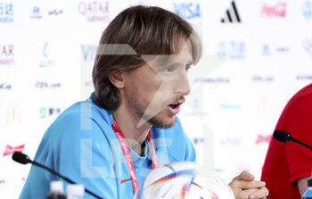 2022-12-08 - Luka Modric of Croatia answers to the media during a press conference at the Qatar National Convention Center QNCC during the FIFA World Cup 2022 on December 8, 2022 in Doha, Qatar - FOOTBALL - WORLD CUP 2022 - MISCS - FIFA WORLD CUP - SOCCER