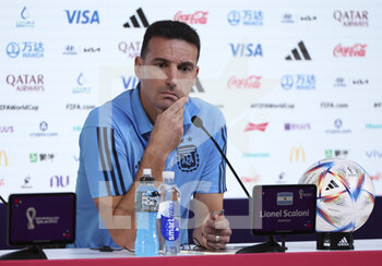 08/12/2022 - Coach of Argentina Lionel Scaloni answers to the media during a press conference at the Qatar National Convention Center QNCC during the FIFA World Cup 2022 on December 8, 2022 in Doha, Qatar - FOOTBALL - WORLD CUP 2022 - MISCS - FIFA MONDIALI - CALCIO