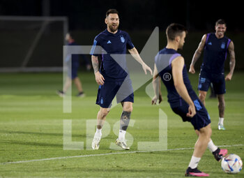 08/12/2022 - Lionel Messi of Argentina during Argentina training session at the Qatar University training center during the FIFA World Cup 2022 on December 8, 2022 in Doha, Qatar - FOOTBALL - WORLD CUP 2022 - MISCS - FIFA MONDIALI - CALCIO
