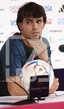 2022-12-09 - Joao Felix of Portugal answers to the media during a press conference at the Qatar National Convention Center QNCC during the FIFA World Cup 2022 on December 9, 2022 in Doha, Qatar - FOOTBALL - WORLD CUP 2022 - MISCS - FIFA WORLD CUP - SOCCER