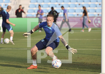 2022-12-09 - England goalkeeper Jordan Pickford during England training session at Al Wakrah Sports Club during the FIFA World Cup 2022 on December 9, 2022 in Doha, Qatar - FOOTBALL - WORLD CUP 2022 - MISCS - FIFA WORLD CUP - SOCCER