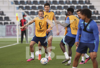 2022-12-09 - Harry Kane, Harry Maguire of England during England training session at Al Wakrah Sports Club during the FIFA World Cup 2022 on December 9, 2022 in Doha, Qatar - FOOTBALL - WORLD CUP 2022 - MISCS - FIFA WORLD CUP - SOCCER